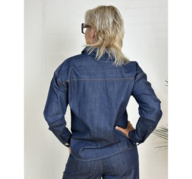 Gaspar Express Anholt Denim Blouse Bluse Blue