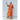 Gaspar Express Athen Flower Kaftan Kjole Orange