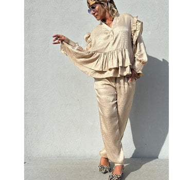 Gaspar Express Fiji Satin Pant Bukser Vanilla