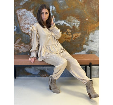 Gaspar Express Fiji Satin Pant Bukser Vanilla