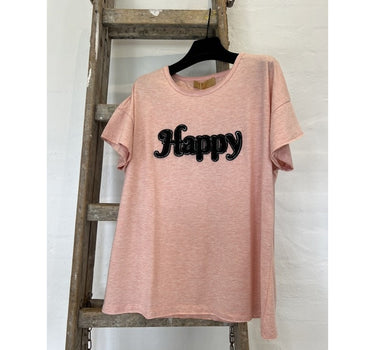 Gaspar Express Happy Boxy T-Shirt T-Shirt Rose