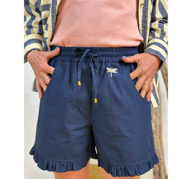 Gaspar Express Honolulu Frill Shorts Shorts Dark Blue