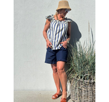 Gaspar Express Honolulu Frill Shorts Shorts Dark Blue