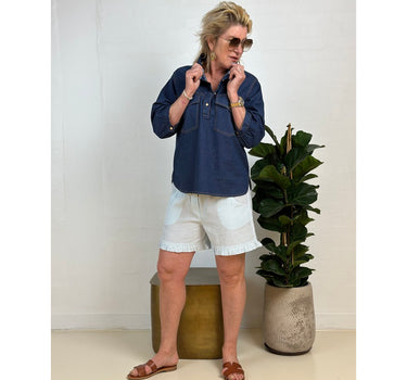 Gaspar Express Honolulu Frill Shorts Shorts Light blue