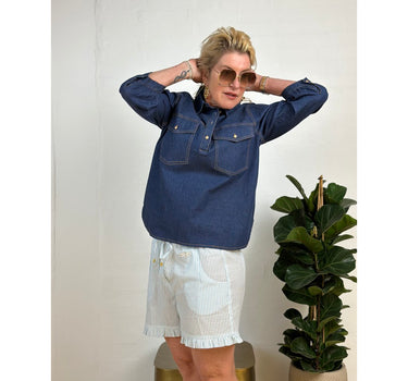 Gaspar Express Honolulu Frill Shorts Shorts Light blue