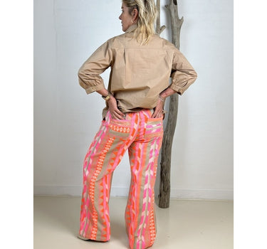 Gaspar Express Honolulu Jacquard Pants Bukser Pink