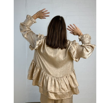 Gaspar Express Jada Satin Blouse Bluse Vanilla