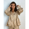 Gaspar Express Jada Satin Blouse Bluse Vanilla