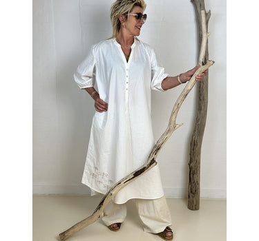 Gaspar Express Love 3/4 Sleeve Kjole White