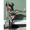 Gaspar Express Luna Jacquard Dress Kjole Dark Sand