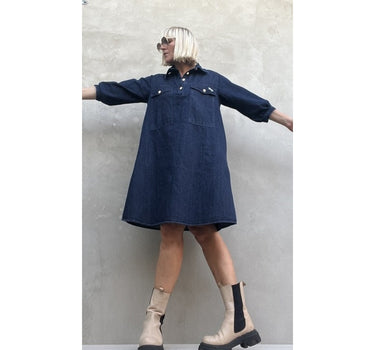 Gaspar Express Malmø Denim Dress Kjole Blue