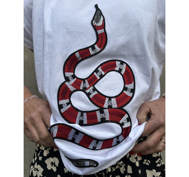 Gaspar Express Snake Boxy T-shirt T-Shirt Hvid