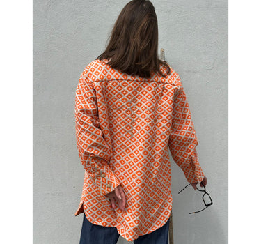 Gaspar Express Stockholm Jacquard Shirt Skjorte Orange