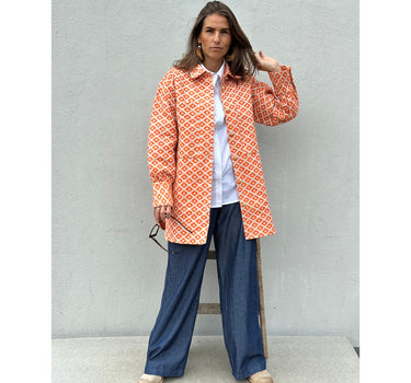 Gaspar Express Stockholm Jacquard Shirt Skjorte Orange