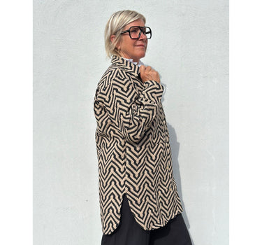 Gaspar Express Stockholm Jacquard Shirt Skjorte Dark Sand