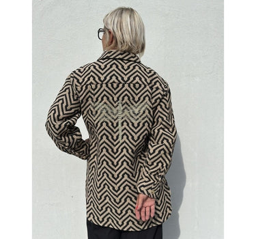 Gaspar Express Stockholm Jacquard Shirt Skjorte Dark Sand
