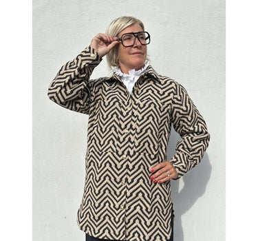 Gaspar Express Stockholm Jacquard Shirt Skjorte Dark Sand