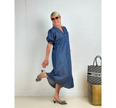 Gaspar Express Tunø Denim Dress Kjole Blue