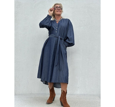 Gaspar Express Tunø LS Denim Dress Kjole Blue