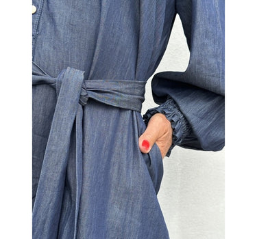 Gaspar Express Tunø LS Denim Dress Kjole Blue