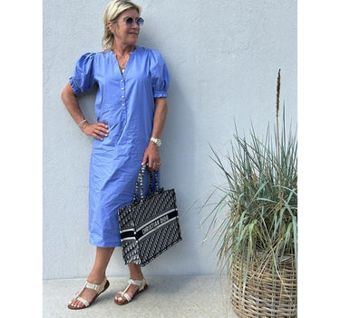 Gaspar Express Tunø Poplin Dress Kjole Blue