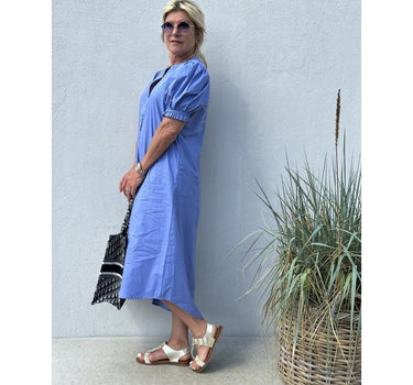 Gaspar Express Tunø Poplin Dress Kjole Blue