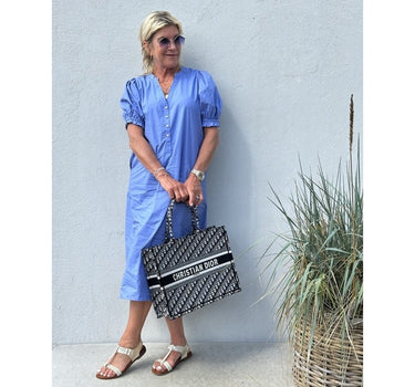 Gaspar Express Tunø Poplin Dress Kjole Blue