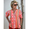 Gaspar Express Tunø SS Jacquard Bluse Pink