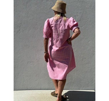 Gaspar Express Tunø Short Stripe Dress Kjole Pink