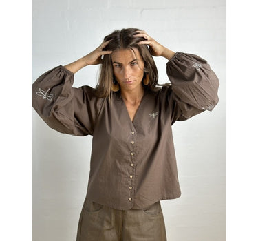 Gaspar Express Valencia Poplin Shirt Skjorte Brown