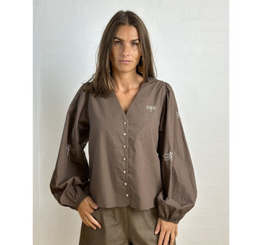 Gaspar Express Valencia Poplin Shirt Skjorte Brown